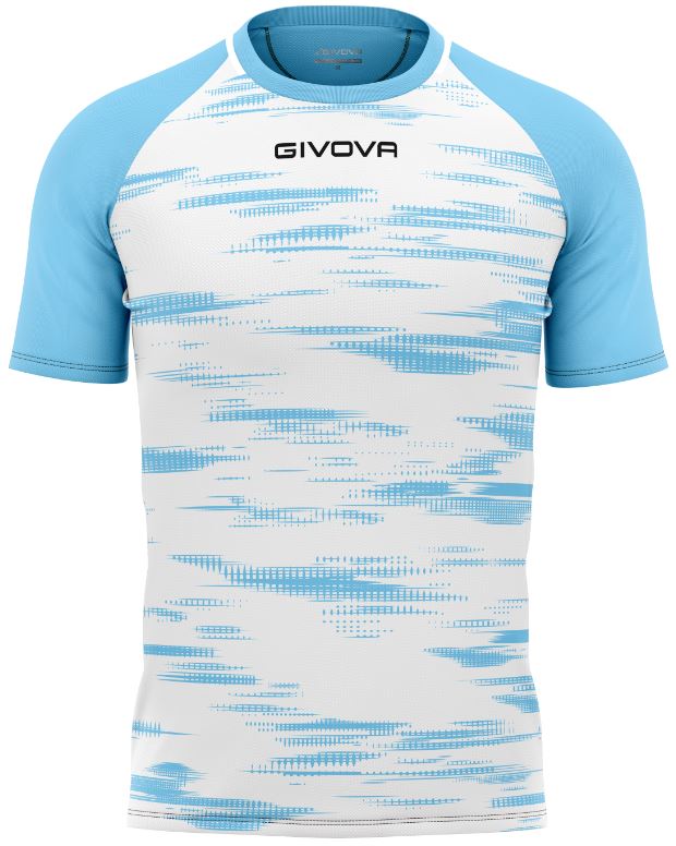 Sports T-shirt Givova Pixel White-Sky 2Xl