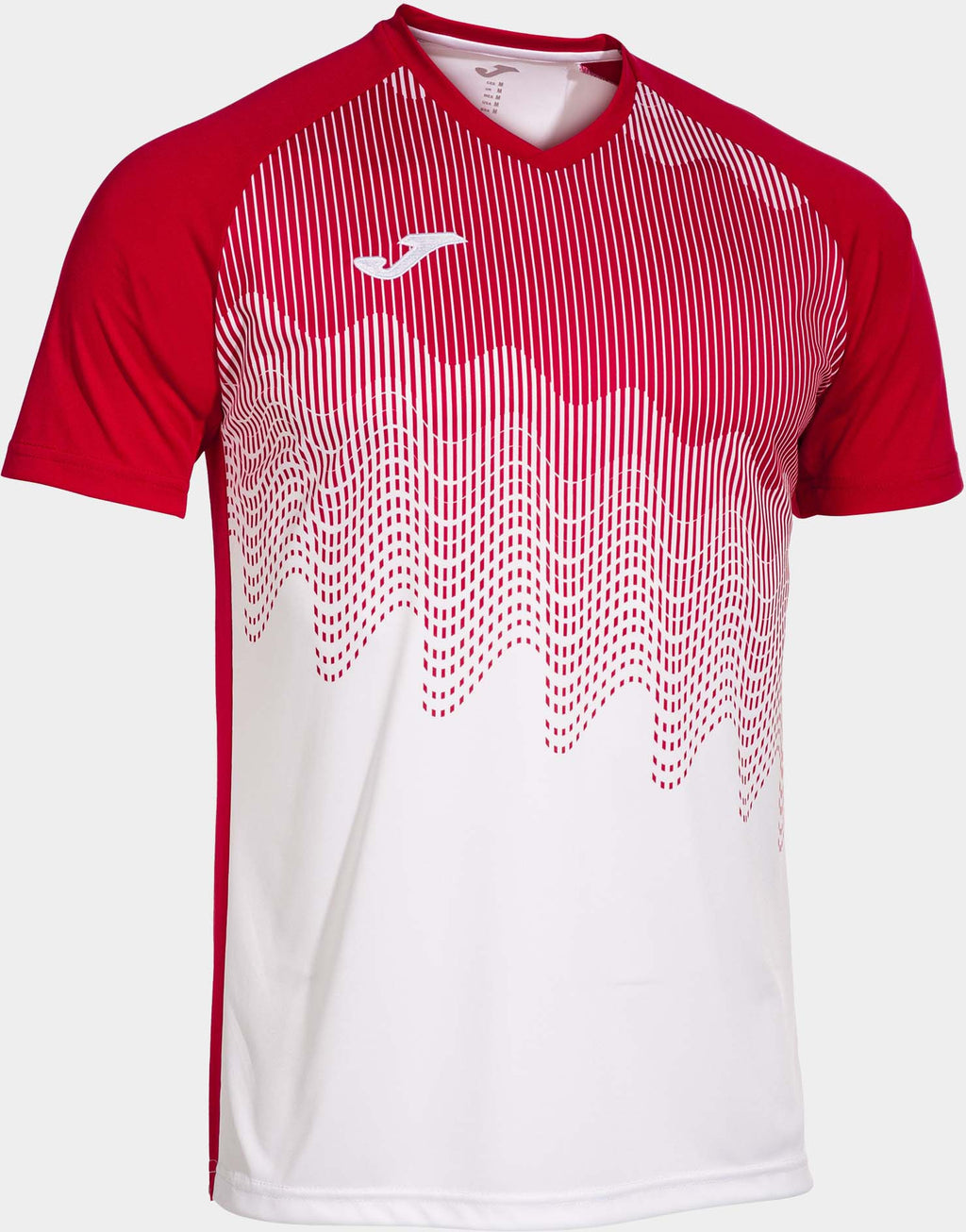 Men's T-shirt Joma Tiger Vi White-Red, Xs