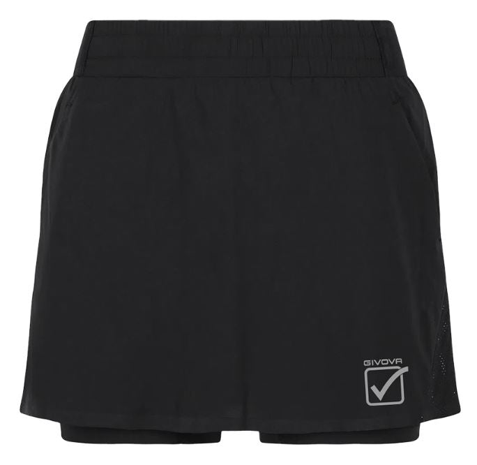 Women's Sports Skirt Givova Padel Fitness Black, S