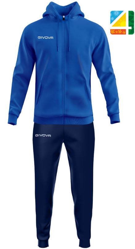 Tracksuit Set Givova King 4 Seasons Royal-Blue blue 2XL