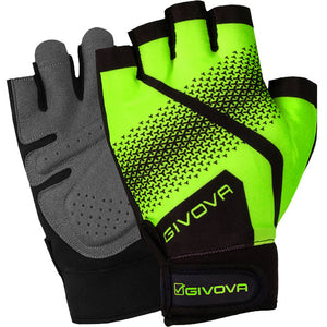 Training Gloves Givova Gym Fluo Yellow-Black, S