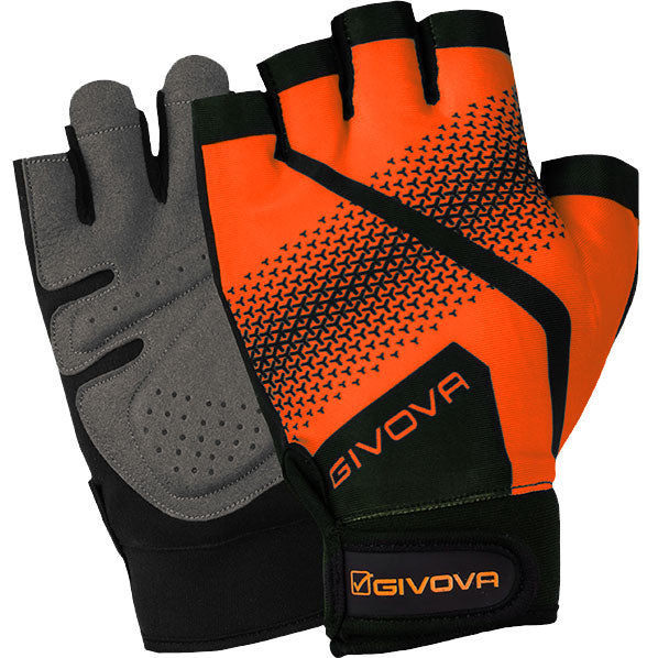 Training Gloves Givova Gym Fluo Orange-Black M