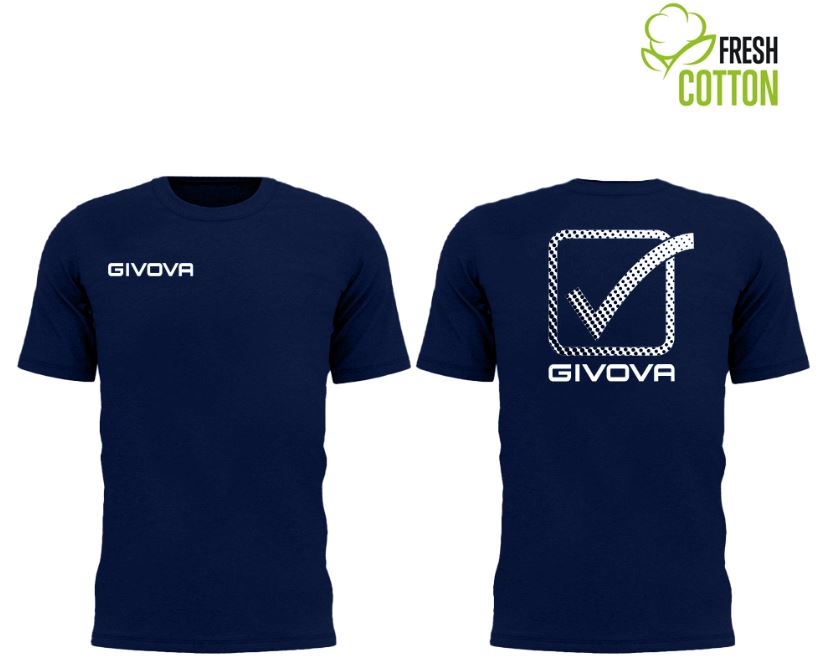 Cotton T-shirt Givova Cubo Navy L