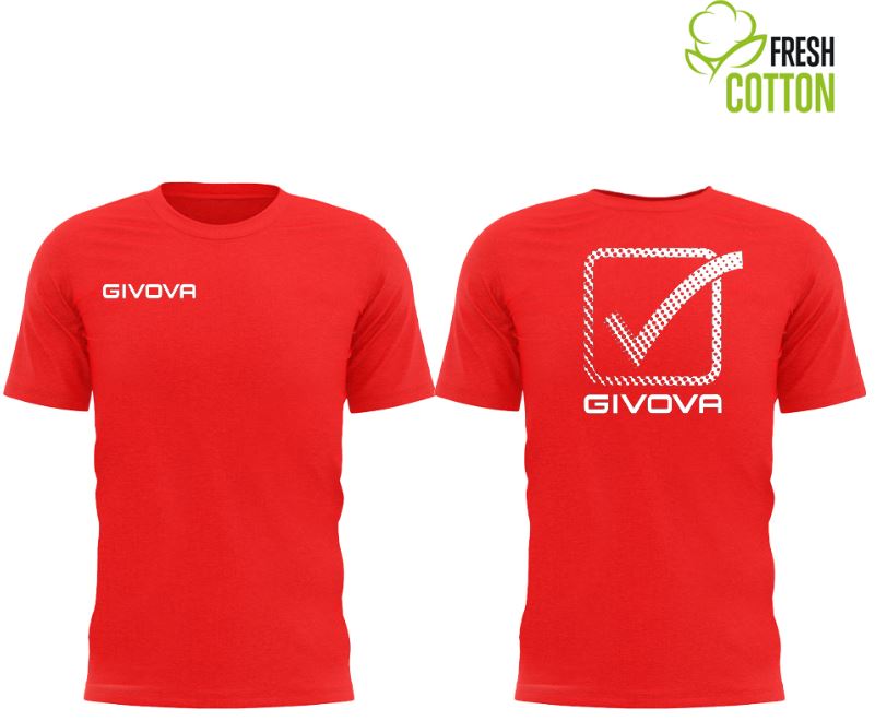 Cotton T-shirt Givova Cubo Red M