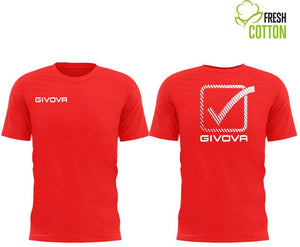 Cotton T-shirt Givova Cubo Red Xl