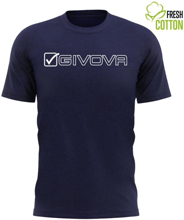 Cotton T-shirt Givova Mondo Blue, S