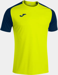 Sports T-shirt Joma Academy Iv Fluor Yellow-Navy Xl