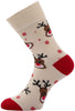 Women's Christmas Socks Reindeer Beige 37-41