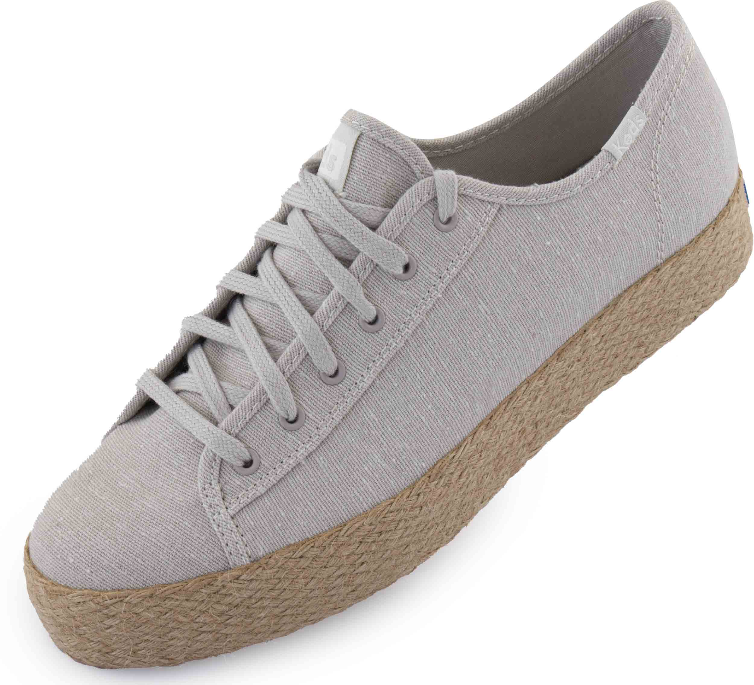 Women's Shoes Keds Wms Triple Kick Jute Gray 42.5