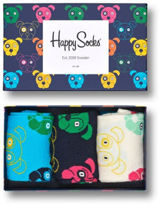 Gift Box Happy Socks 3-Pack Mixed Dog Socks Gift Set 41-46