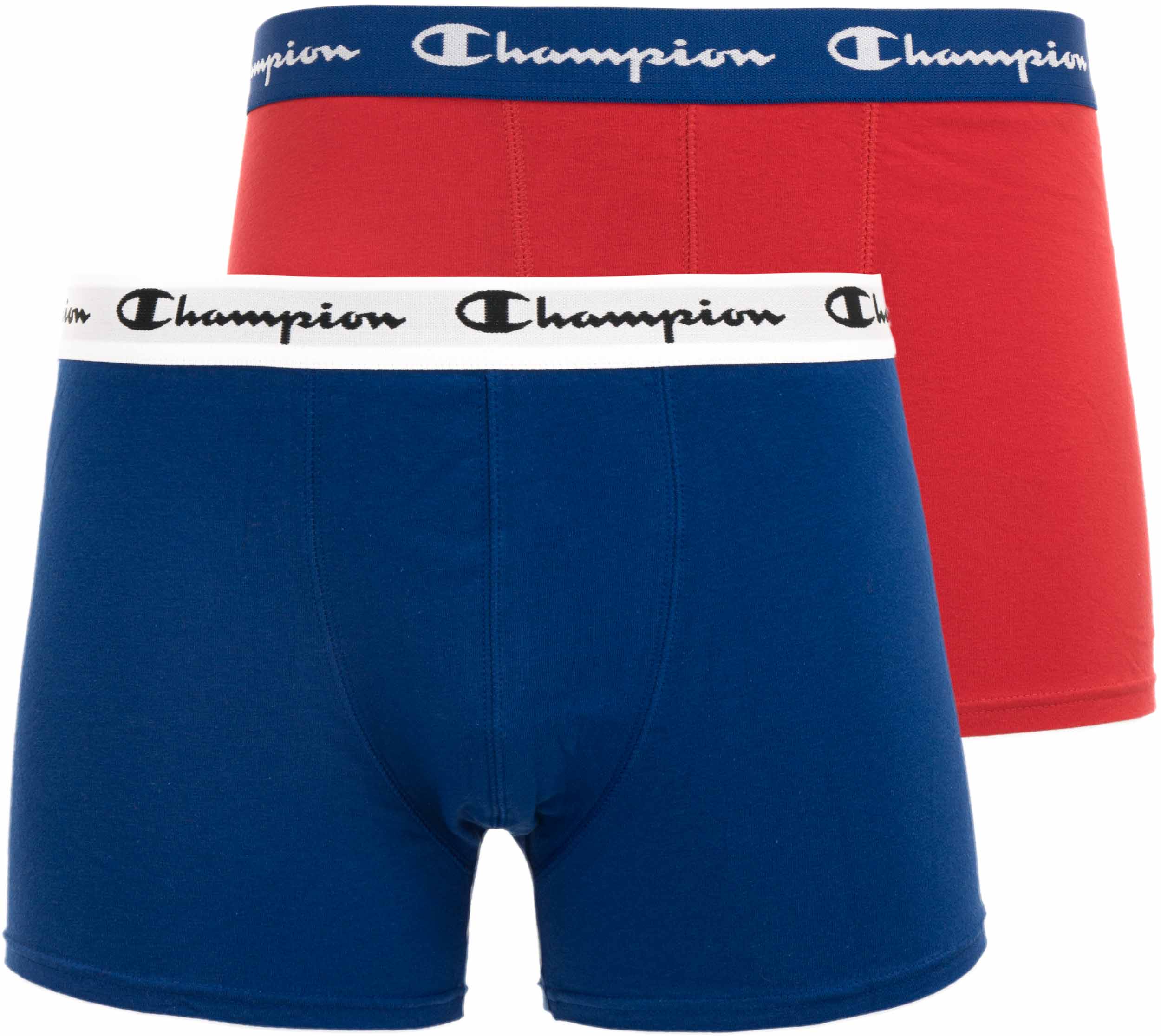 Campeão de boxers masculinos shorts boxer 2-azul-azul, S