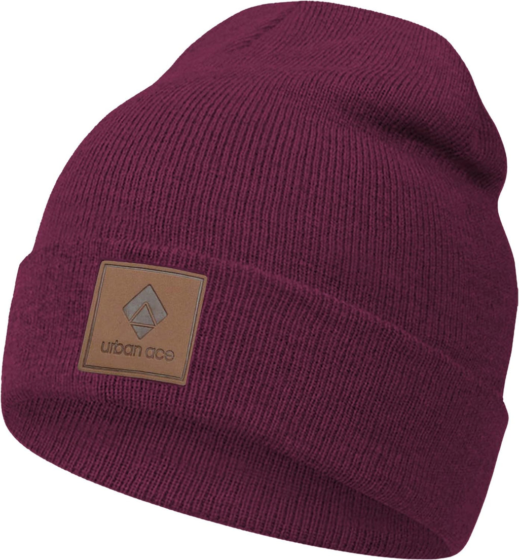 Winter Hat Urban Ace Unisex Cuff Beanies Ruby,